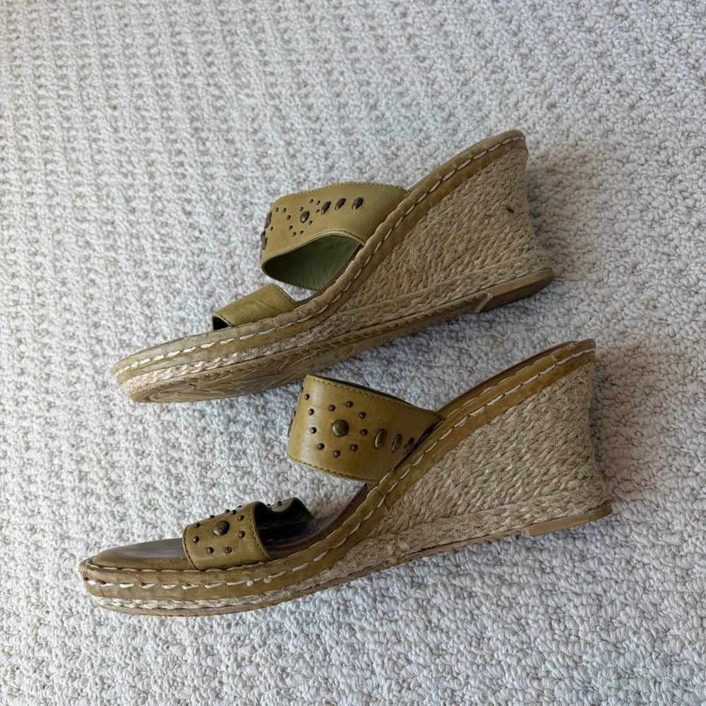 Nuture Wildflower Studded Wedge Sandals Earthy Boho Hippie